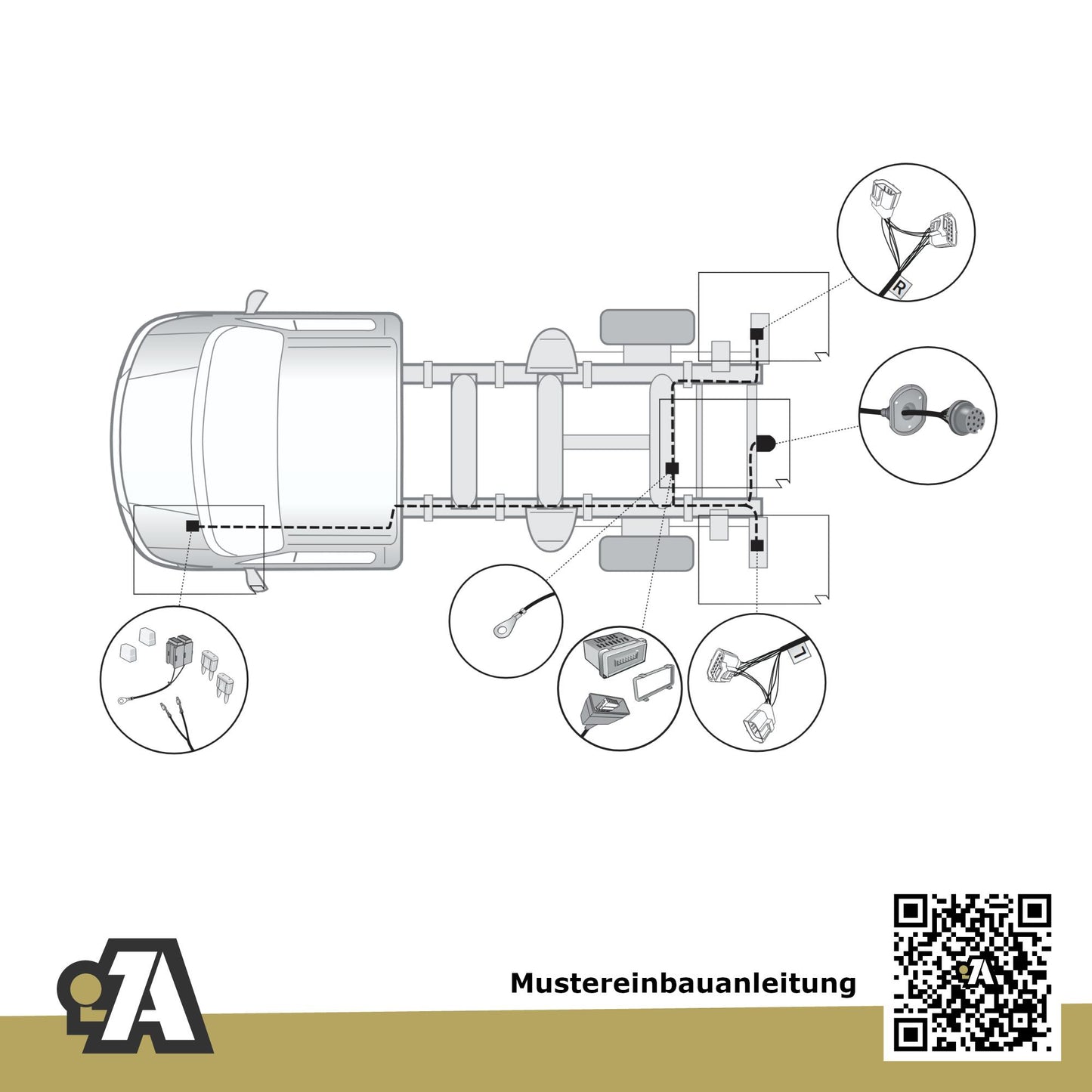 Maxus eDeliver 9 Pritsche ab 06.2021 - BRiNK Anhängerkupplung mit JAEGER Elektrosatz