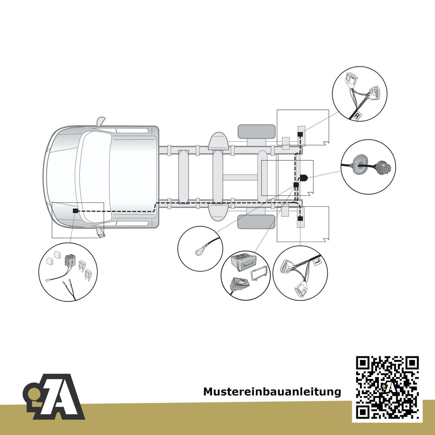 Maxus eDeliver 3 Pritsche ab 07.2023 - BRiNK Anhängerkupplung mit JAEGER Elektrosatz