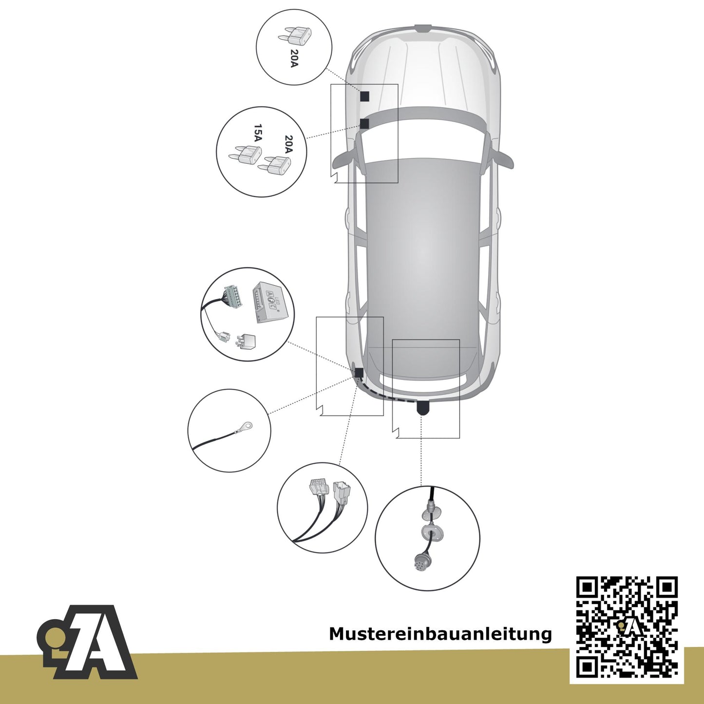 Renault Espace VI 5-Türer (Kompaktvan) ab 05.2023 RHN BRiNK Anhängerkupplung mit JAEGER Elektrosatz