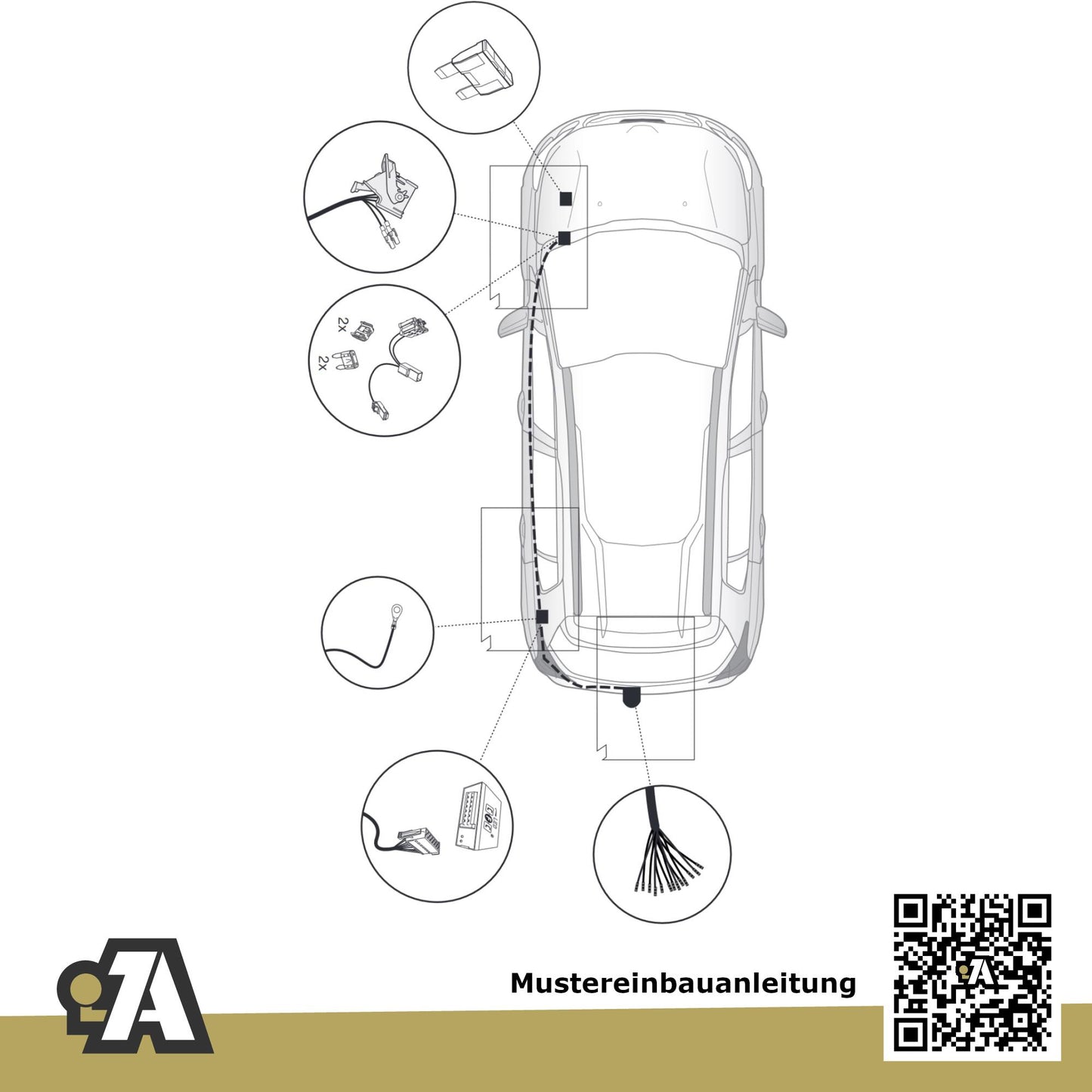 Peugeot 2008 5-Türer (Crossover-SUV) 06.2013-12.2019 C BRiNK Anhängerkupplung mit JAEGER Elektrosatz