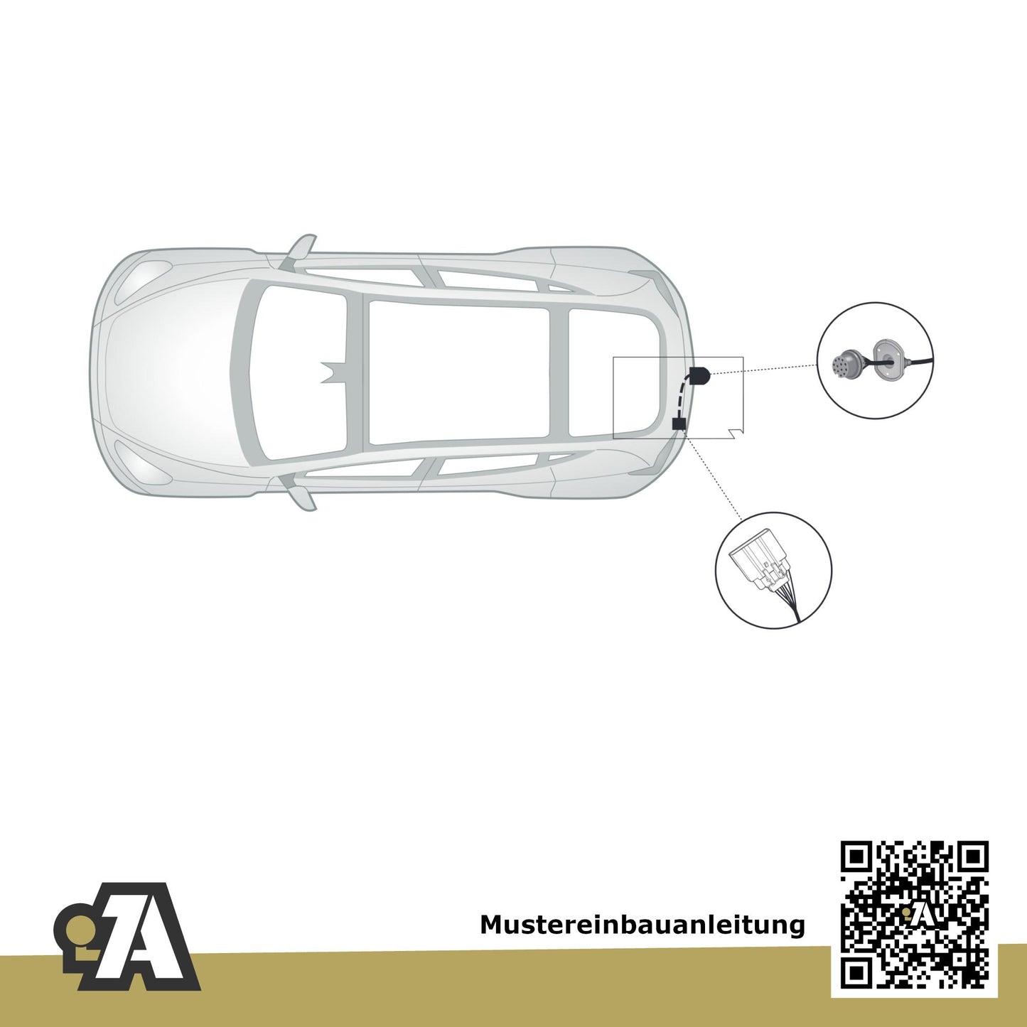 Tesla Model Y 5-Türer (Kombilimousine) 08.2021-04.2024 5YJY BRiNK Anhängerkupplung mit JAEGER Elektrosatz