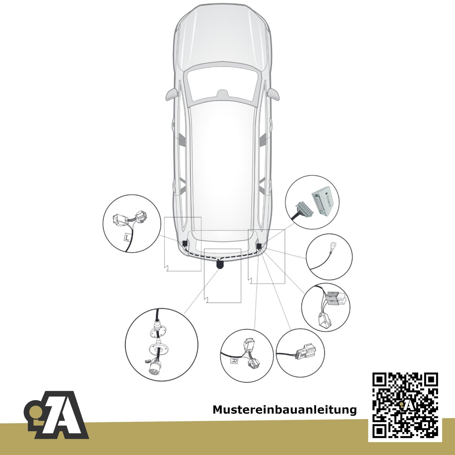 Volvo XC90 5-Türer (SUV) ab 06.2015 256 BRiNK Anhängerkupplung mit JAEGER Elektrosatz