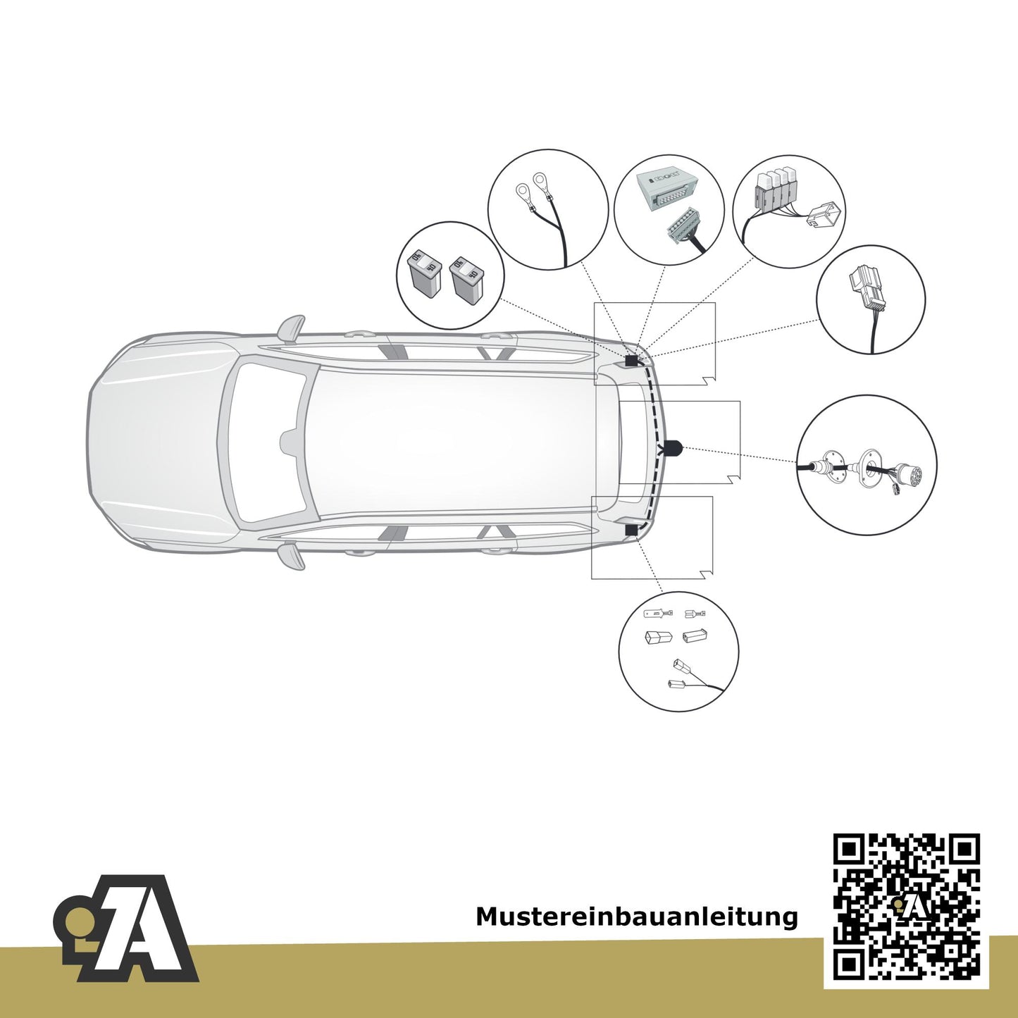 Volvo XC60 5-Türer (SUV) ab 10.2017 246 BRiNK Anhängerkupplung mit JAEGER Elektrosatz