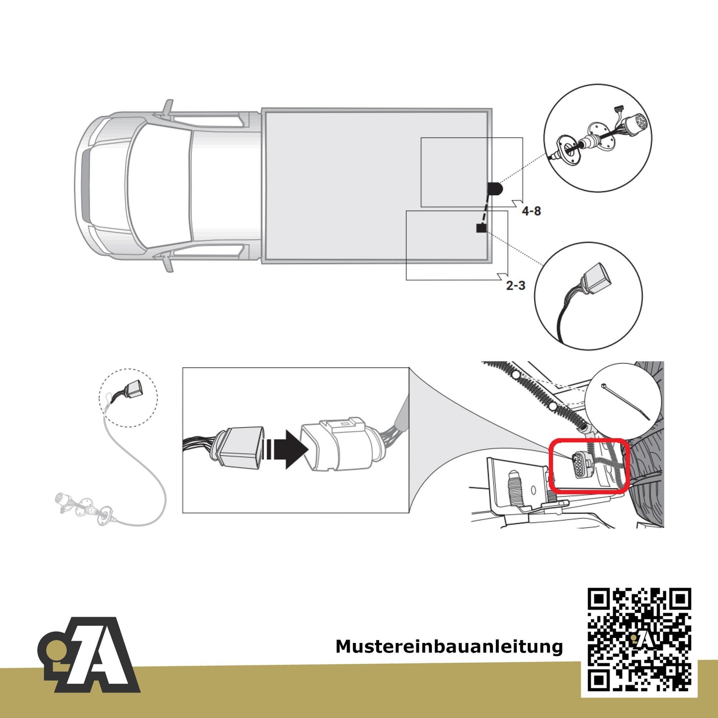 VW T6.1 Pritsche Pritsche ab 11.2019 S_ BRiNK Anhängerkupplung mit JAEGER Elektrosatz
