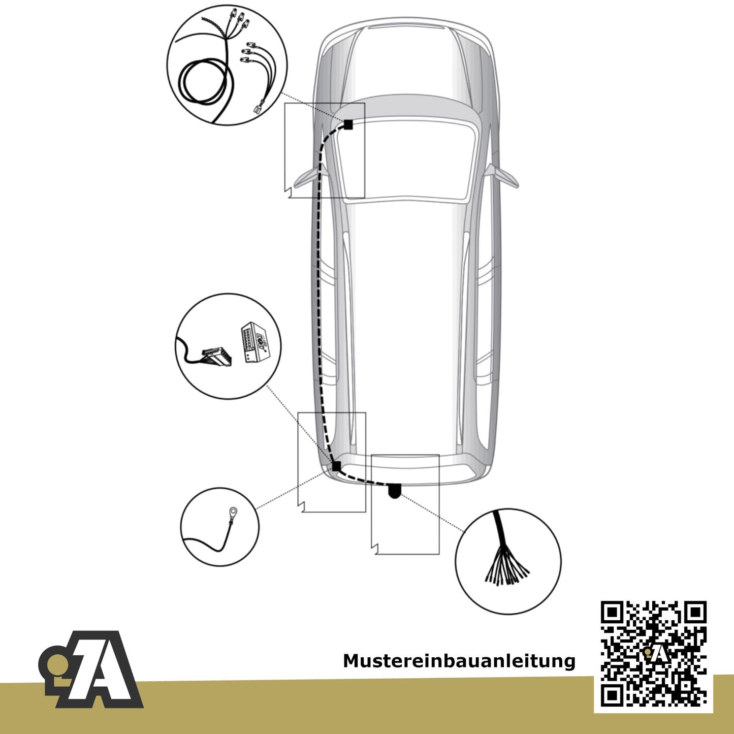 VW Touran I 5-Türer (Kompaktvan) 03.2003-08.2015 1T_ BRiNK Anhängerkupplung mit JAEGER Elektrosatz