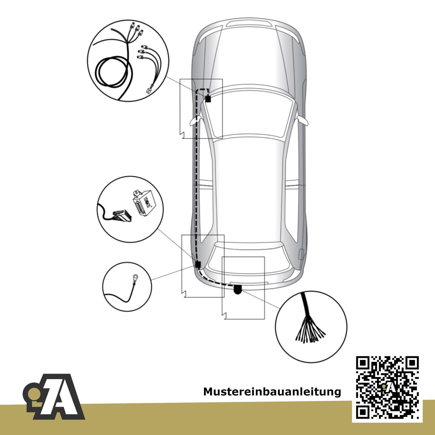 VW Golf VI Fließheck 3/5-Türer (Fließheck) 10.2008-10.2012 5K1 BRiNK Anhängerkupplung mit JAEGER Elektrosatz