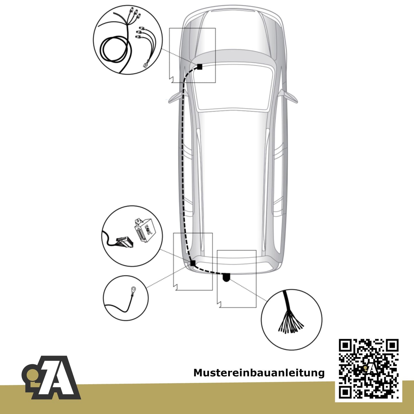 VW Sharan 5-Türer (Kompaktvan) 09.2010-04.2022 7N BRiNK Anhängerkupplung mit JAEGER Elektrosatz