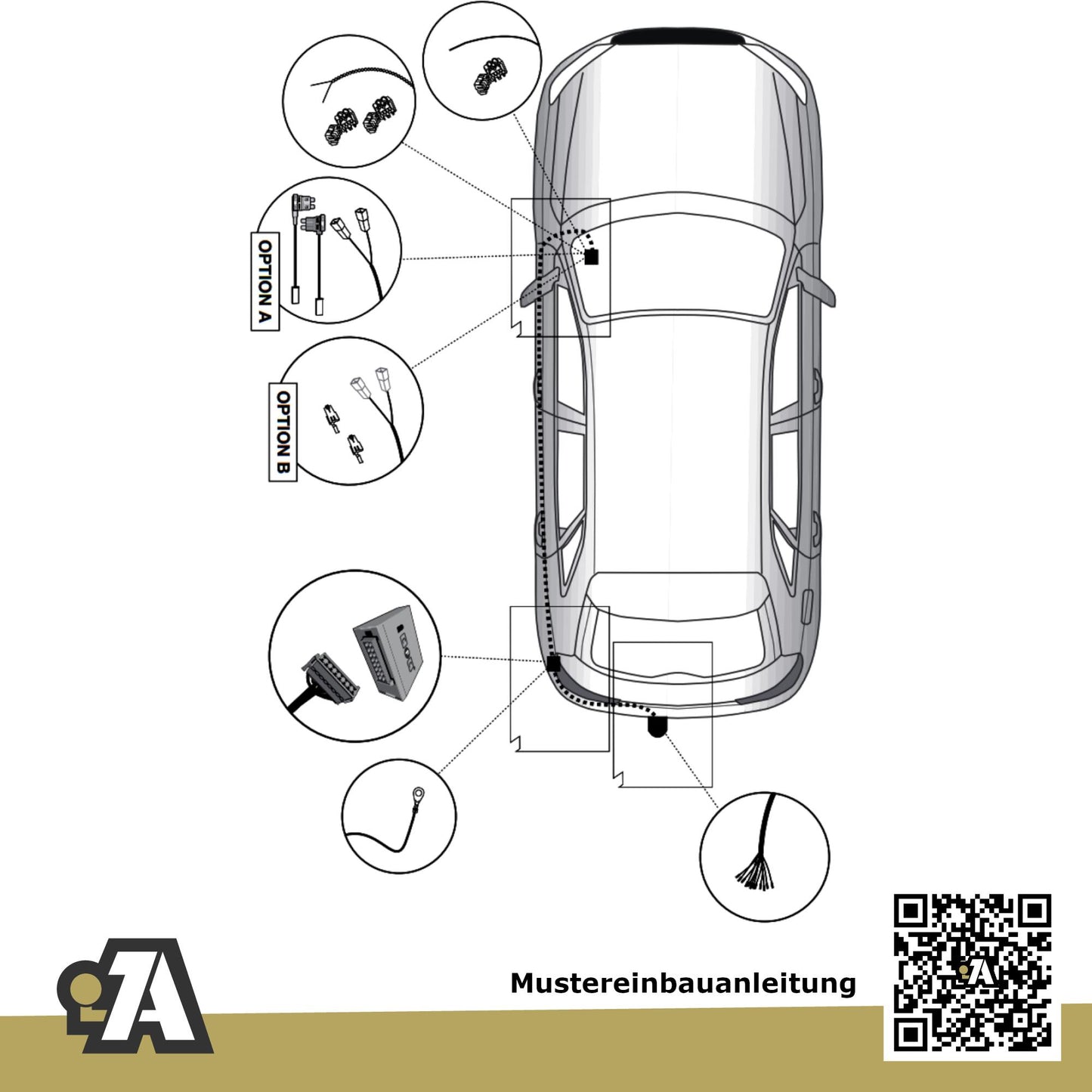 Audi Q2 5-Türer (SUV) ab 10.2016 GAB BRiNK Anhängerkupplung mit JAEGER Elektrosatz