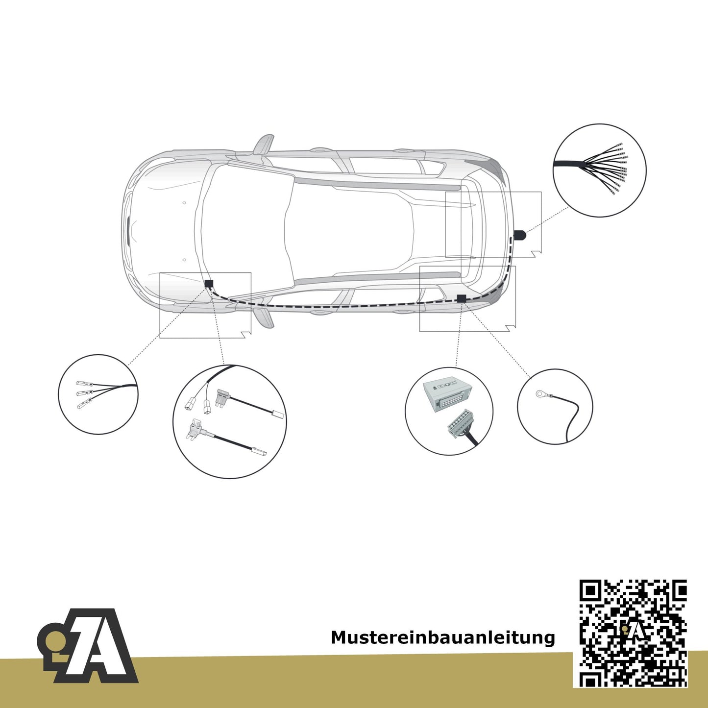 Citroen C3 Aircross 5-Türer (SUV) 06.2021-12.2024 2R_/2C_ BRiNK Anhängerkupplung mit JAEGER Elektrosatz