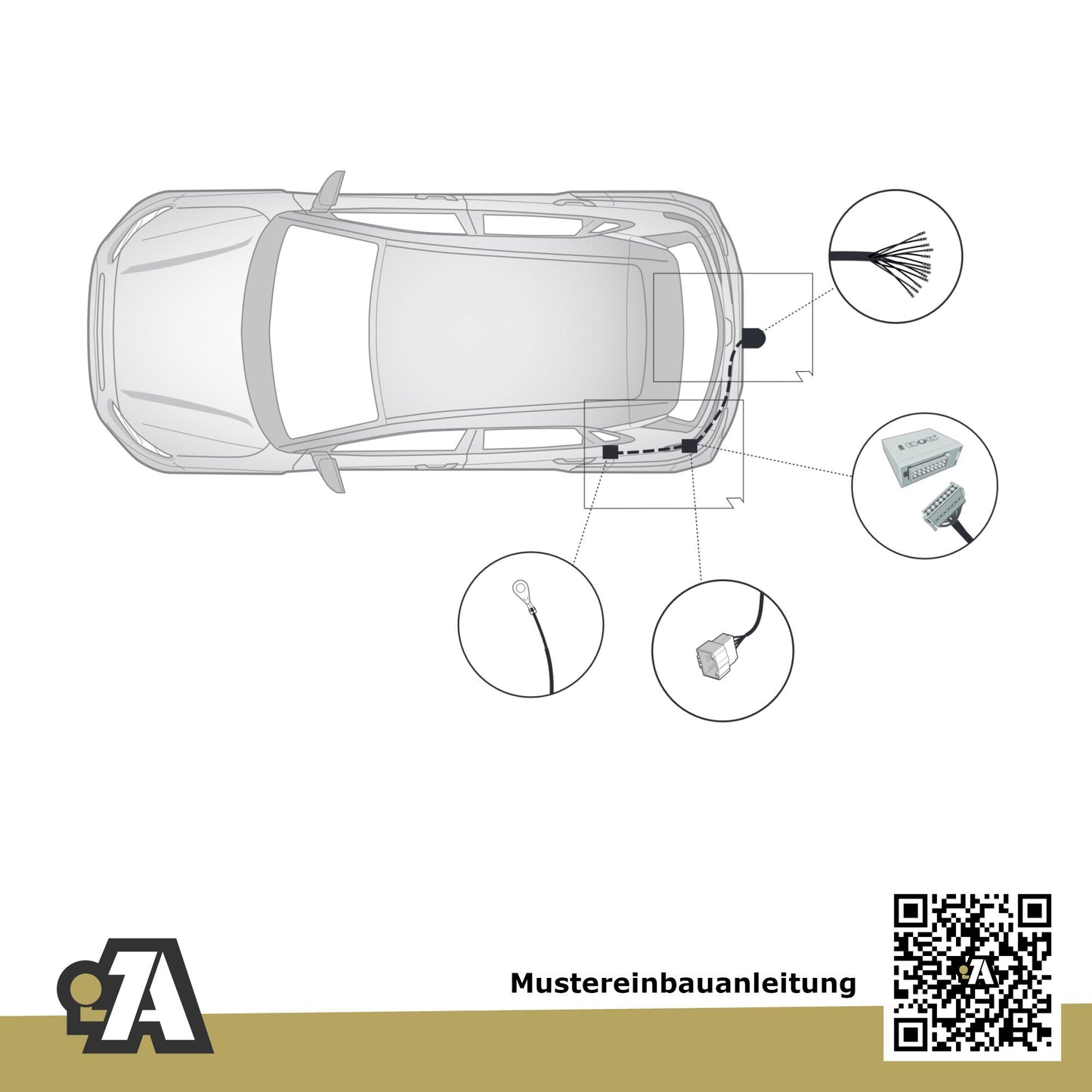 Hyundai i20 5-Türer (Fließheck) ab 08.2023 BC3 / BI3 BRiNK Anhängerkupplung mit JAEGER Elektrosatz