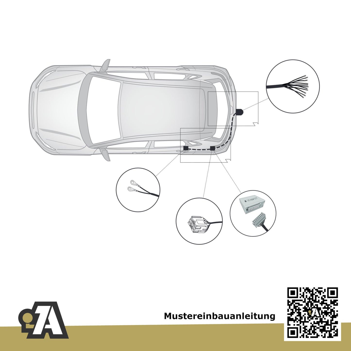 Hyundai Kona 5-Türer (SUV) ab 08.2023 SX2 BRiNK Anhängerkupplung mit JAEGER Elektrosatz