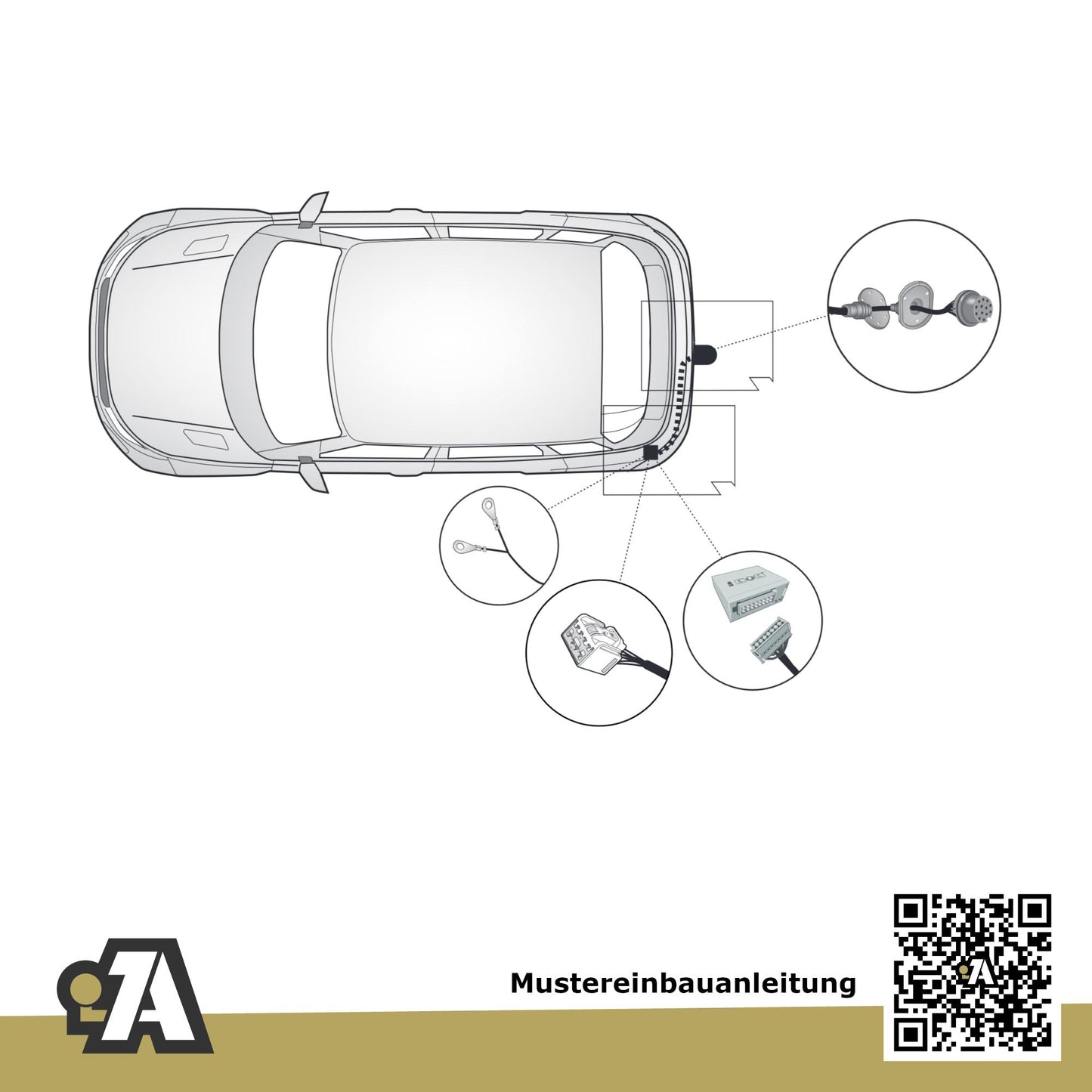Jaguar E-Pace 5-Türer (SUV) ab 01.2021 X540 BRiNK Anhängerkupplung mit JAEGER Elektrosatz