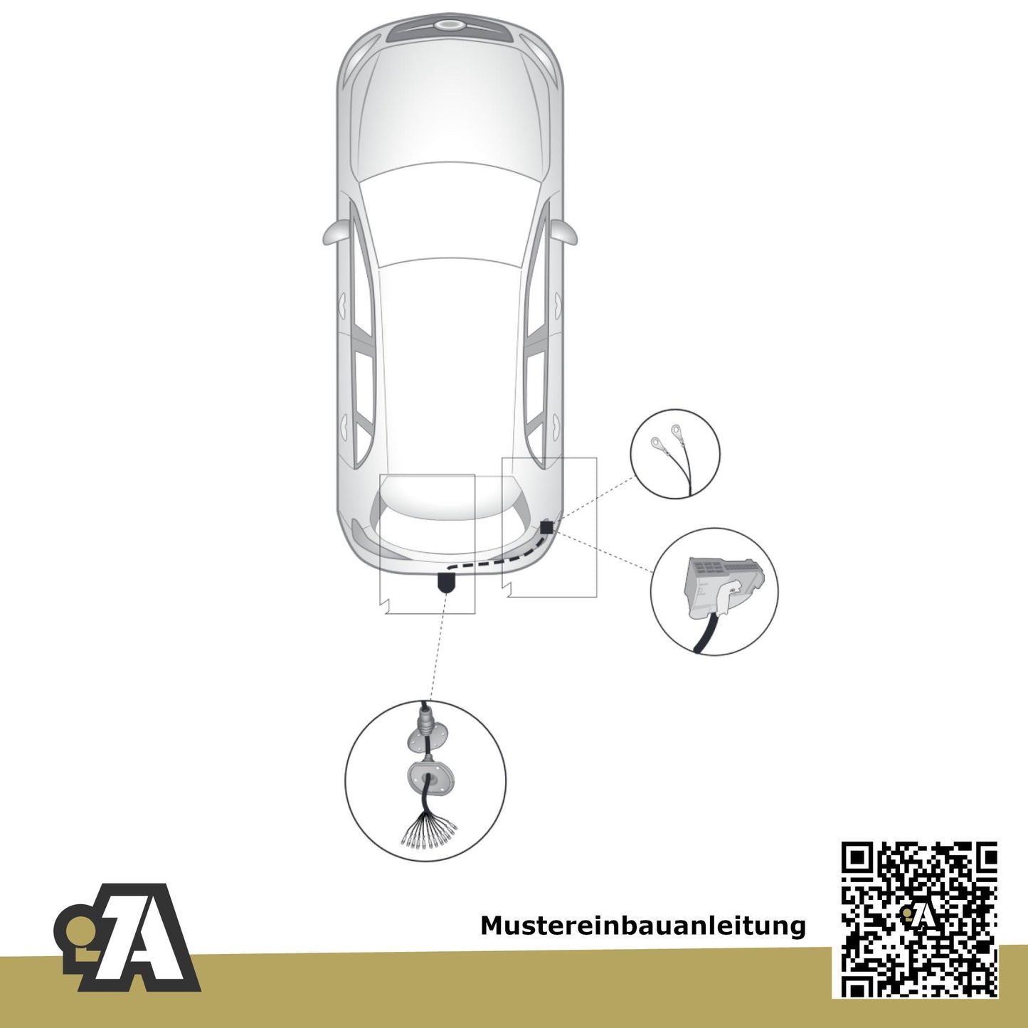 Mercedes B-Klasse 5-Türer (Kompaktvan) ab 01.2019 W247 BRiNK Anhängerkupplung mit JAEGER Elektrosatz