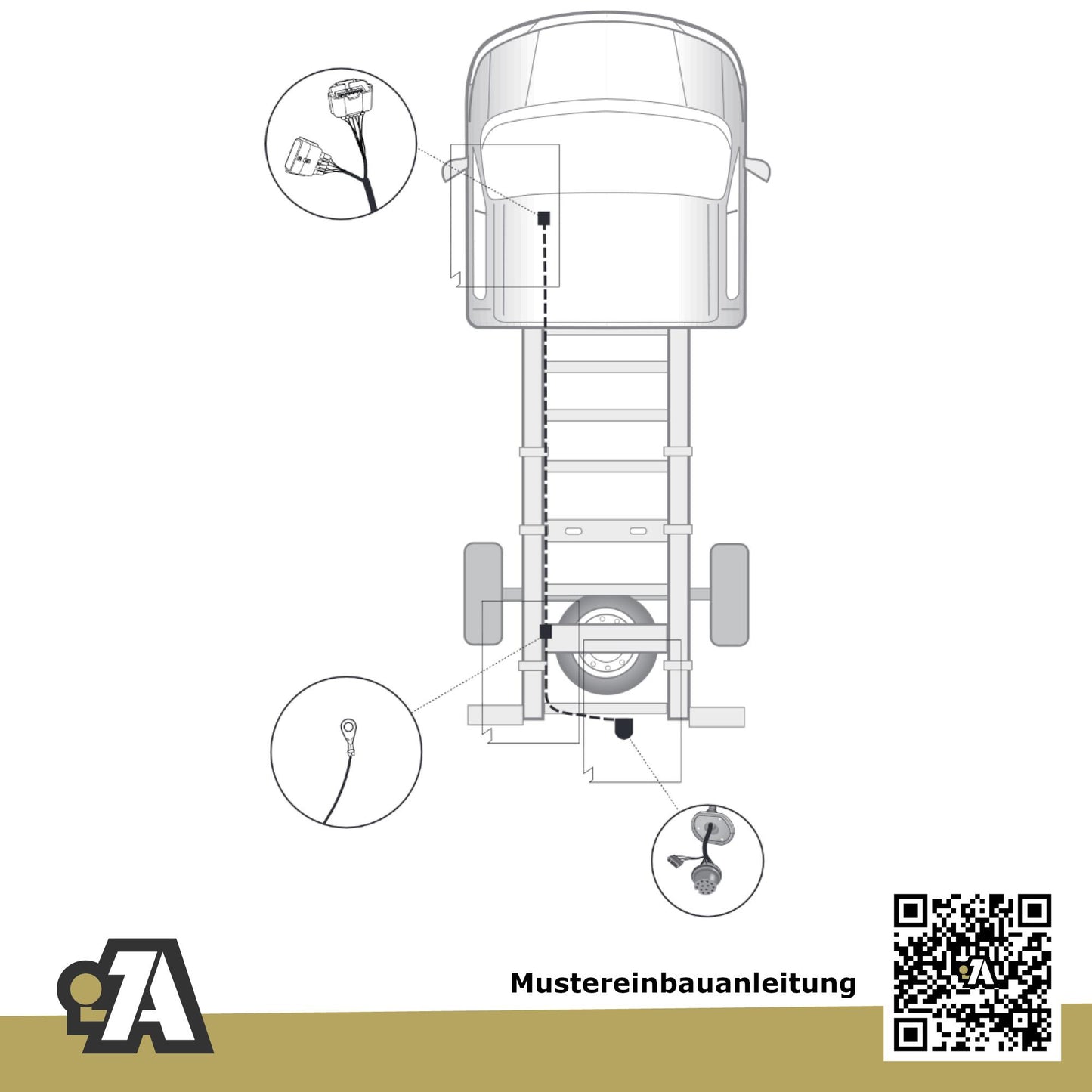 Nissan NV400 Pritsche Doppelbereifung 09.2014-04.2022 X62 BRiNK Anhängerkupplung mit JAEGER Elektrosatz