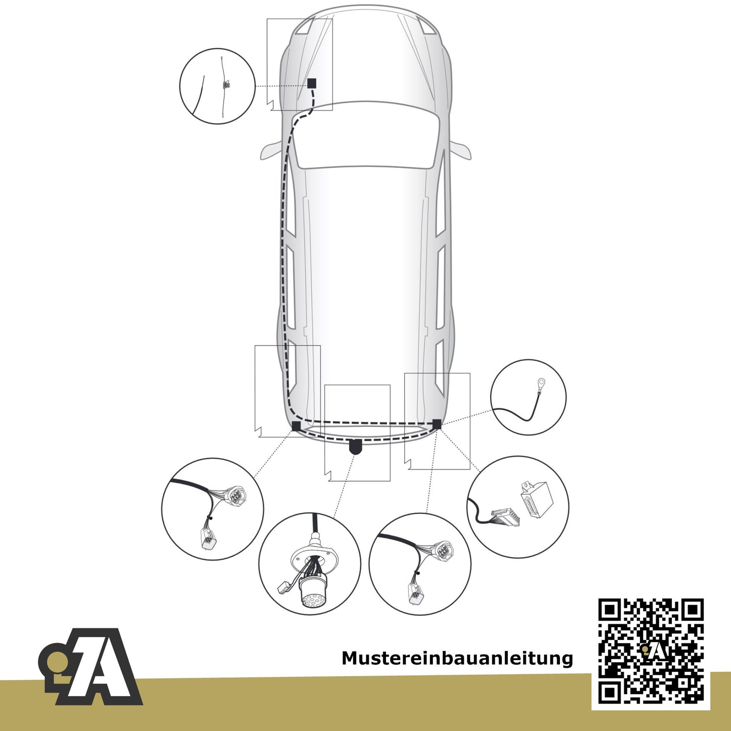 Chrysler Grand Voyager Kompaktvan 04.2008-07.2016 RT BRiNK Anhängerkupplung mit JAEGER Elektrosatz