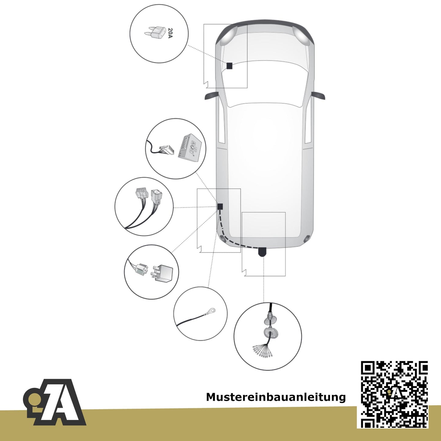Renault Kangoo Bus / Kasten ab 06.2021 BRiNK Anhängerkupplung mit JAEGER Elektrosatz