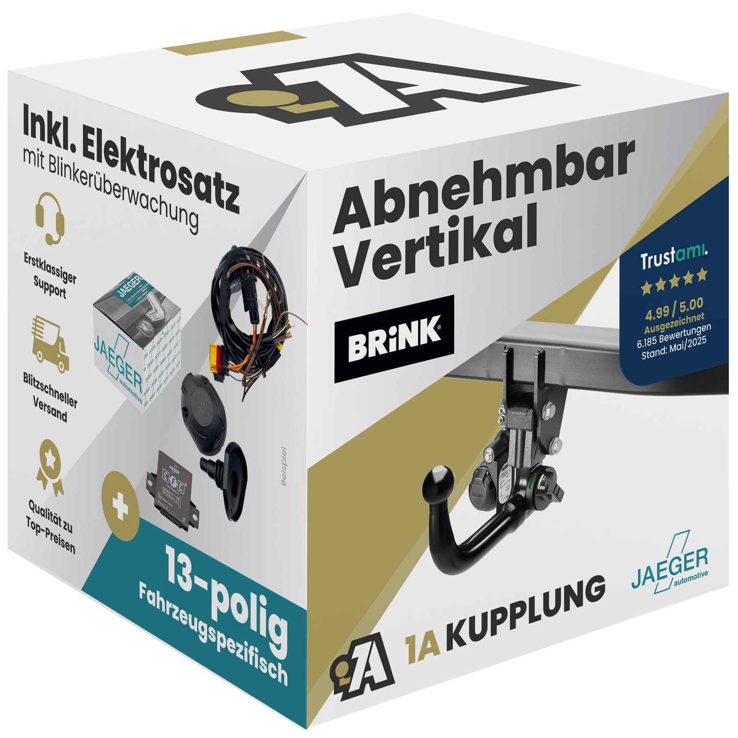 BMW 5er G31 5-Türer (Touring) 06.2017-04.2024 G31 BRiNK Anhängerkupplung mit JAEGER Elektrosatz