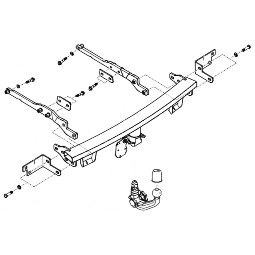 Westfalia Anhängerkupplung abnehmbar Inkl. E-Satz - Ford S-MAX ab 08.2015