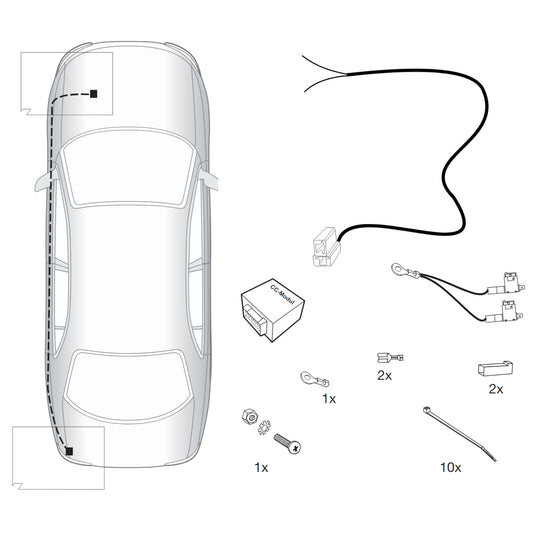 Erweiterungssatz 22400004 der Firma JAEGER Automotive für Fahrzeuge mit Check-Control-System