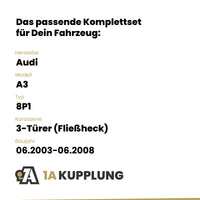 Audi A3 3-Türer (Fließheck) 06.2003-06.2008 8P1 BRiNK Anhängerkupplung mit JAEGER Elektrosatz
