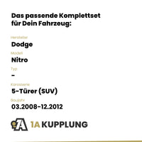 Dodge Nitro 5-Türer (SUV) 03.2008-12.2012 - BRiNK Anhängerkupplung mit JAEGER Elektrosatz