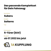Subaru Solterra 5-Türer (SUV) ab 07.2022 BRiNK Anhängerkupplung mit JAEGER Elektrosatz
