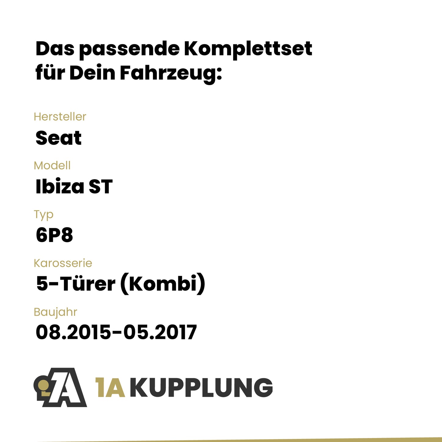 Seat Ibiza ST 5-Türer (Kombi) 08.2015-05.2017 6P8 BRiNK Anhängerkupplung mit JAEGER Elektrosatz
