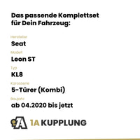 Seat Leon ST 5-Türer (Kombi) ab 04.2020 KL8 BRiNK Anhängerkupplung mit JAEGER Elektrosatz