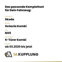 Skoda Octavia Kombi 5-Türer Kombi ab 03.2020 NX5 BRiNK Anhängerkupplung mit JAEGER Elektrosatz