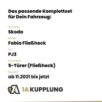 Skoda Fabia Fließheck 5-Türer (Fließheck) ab 11.2021 PJ3 BRiNK Anhängerkupplung mit JAEGER Elektrosatz