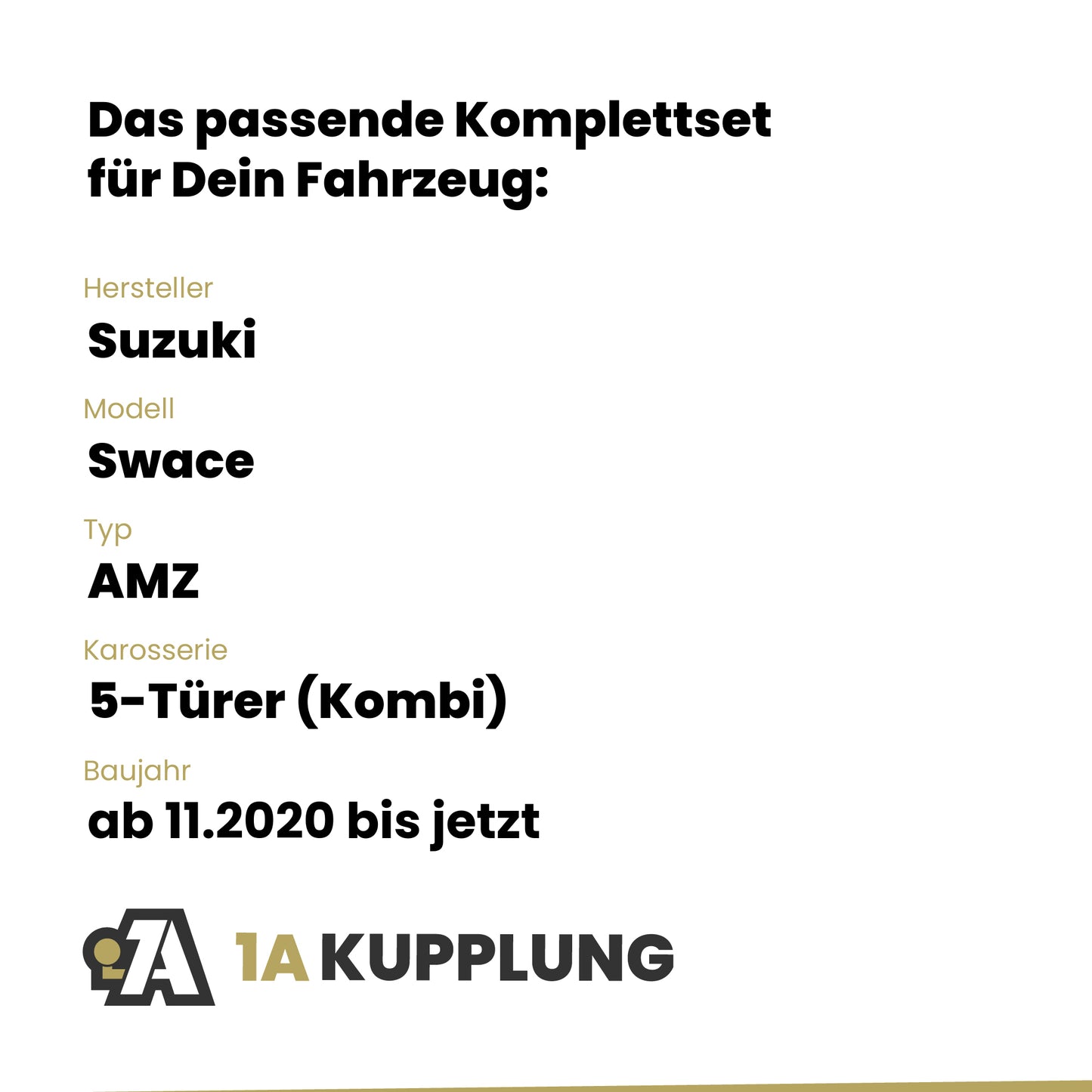 Suzuki Swace 5-Türer (Kombi) ab 02.2022 AMZ BRiNK Anhängerkupplung mit JAEGER Elektrosatz