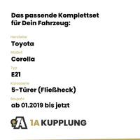 Toyota Corolla 5-Türer (Fließheck) ab 05.2022 E21 BRiNK Anhängerkupplung mit JAEGER Elektrosatz