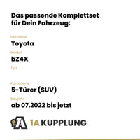 Toyota bZ4X 5-Türer (SUV) ab 07.2022 BRiNK Anhängerkupplung mit JAEGER Elektrosatz