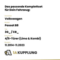 VW Passat B8 4/5-Türer (Limo & Kombi) 11.2014-11.2023 3G_ / CB_ BRiNK Anhängerkupplung mit JAEGER Elektrosatz