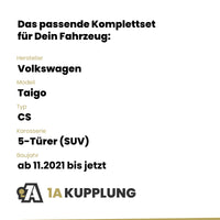VW Taigo 5-Türer (SUV) ab 11.2021 CS BRiNK Anhängerkupplung mit JAEGER Elektrosatz