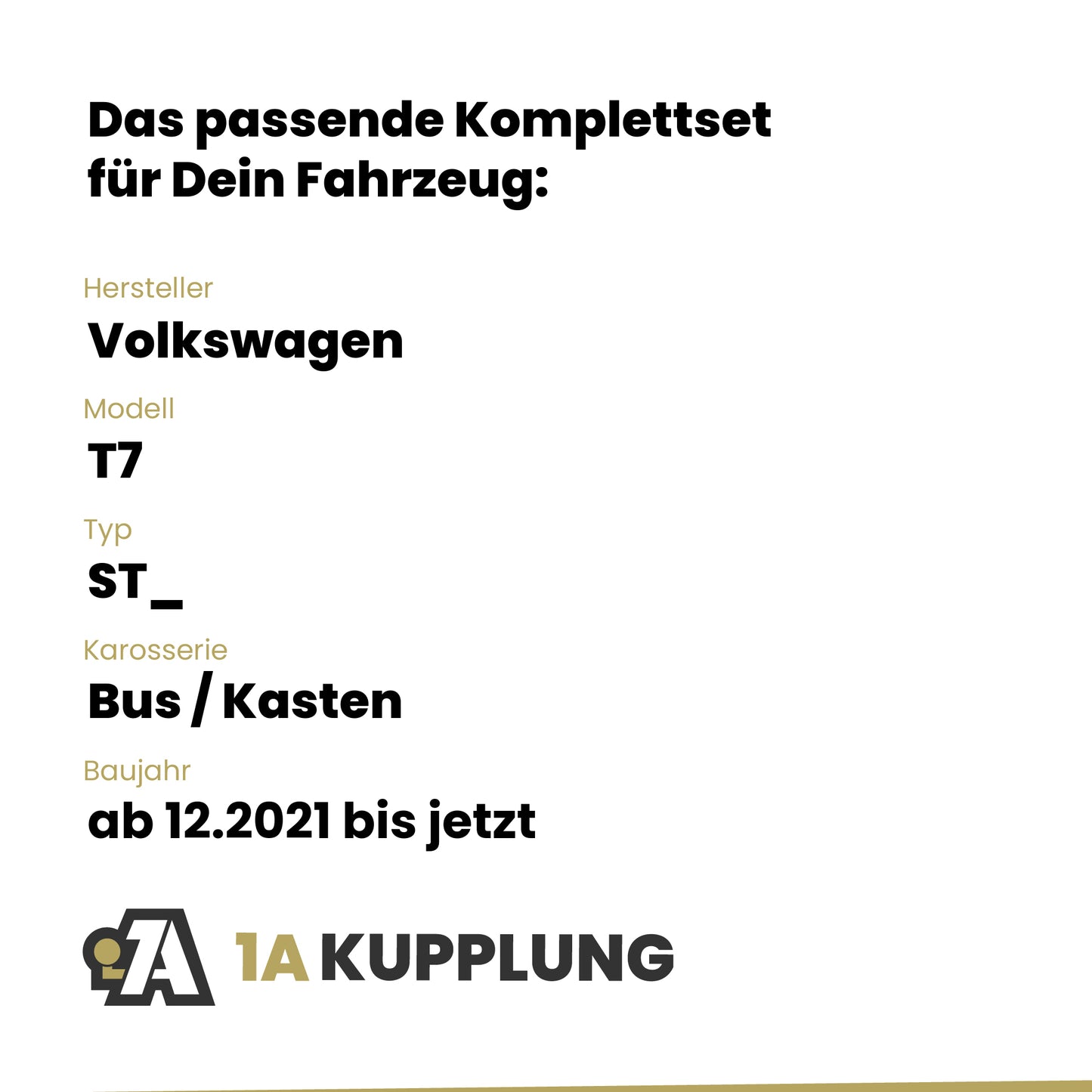 VW T7 Bus / Kasten ab 01.2025 ST_ BRiNK Anhängerkupplung mit JAEGER Elektrosatz