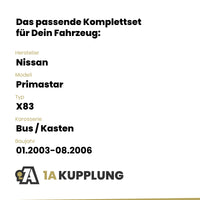 Nissan Primastar Bus / Kasten 01.2003-08.2006 X83 ORIS Anhängerkupplung mit JAEGER Elektrosatz