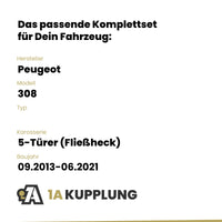 Peugeot 308 5-Türer (Fließheck) 09.2013-06.2021 ORIS Anhängerkupplung mit JAEGER Elektrosatz