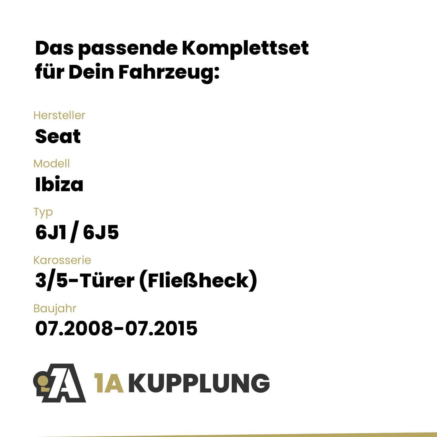 Seat Ibiza 3/5-Türer (Fließheck) 07.2008-07.2015 6J1 / 6J5 ORIS Anhängerkupplung mit JAEGER Elektrosatz