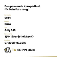 Seat Ibiza 3/5-Türer (Fließheck) 07.2008-07.2015 6J1 / 6J5 ORIS Anhängerkupplung mit JAEGER Elektrosatz