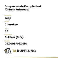 Jeep Cherokee 5-Türer (SUV) 04.2008-10.2013 KK BRiNK Anhängerkupplung mit JAEGER Elektrosatz