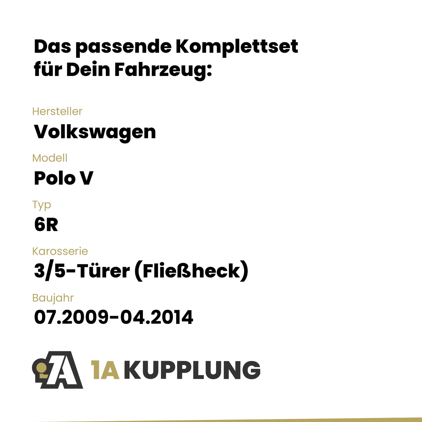 VW Polo V 3/5-Türer (Fließheck) 07.2009-04.2014 6R ORIS Anhängerkupplung mit JAEGER Elektrosatz