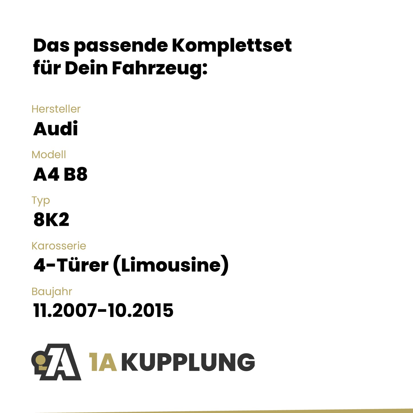 Audi A4 B8 4-Türer (Limousine) 11.2007-10.2015 8K2 ORIS Anhängerkupplung mit JAEGER Elektrosatz