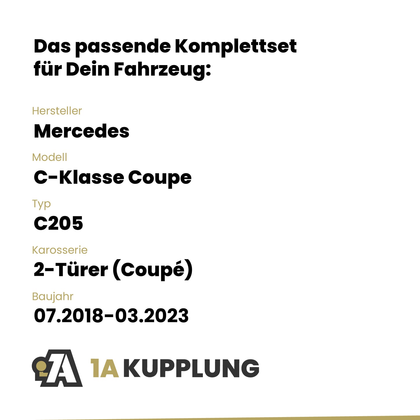 Mercedes C-Klasse Coupe 2-Türer (Coupé) 07.2018-03.2023 C205 ORIS Anhängerkupplung mit JAEGER Elektrosatz