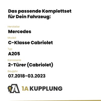 Mercedes C-Klasse Cabriolet 2-Türer (Cabriolet) 07.2018-03.2023 A205 ORIS Anhängerkupplung mit JAEGER Elektrosatz