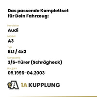 Audi A3 3/5-Türer (Schrägheck) 09.1996-04.2003 8L1 / 4x2 Westfalia-Automotive mit JAEGER Elektrosatz