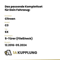 Citroen C3 5-Türer (Fließheck) 12.2016-05.2024 SX Westfalia-Automotive mit JAEGER Elektrosatz