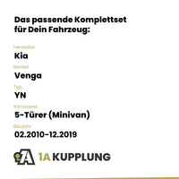 Kia Venga 5-Türer (Minivan) 02.2010-12.2019 YN BRiNK Anhängerkupplung mit JAEGER Elektrosatz