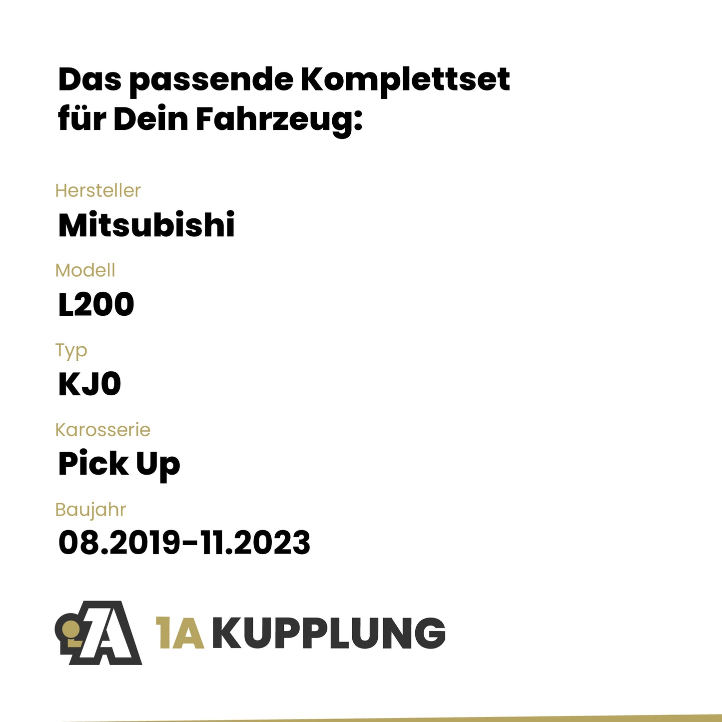Mitsubishi L200 Pick Up 08.2019-11.2023 KJ0 Westfalia-Automotive mit JAEGER Elektrosatz