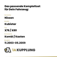 Nissan Kubistar Kombi / Kasten 11.2003-05.2009 X76 / X80 Westfalia-Automotive mit JAEGER Elektrosatz